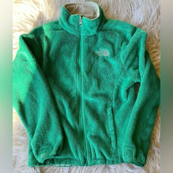 The Northface💫 fuzzy jacket💫green XS - Picture 1 of 6